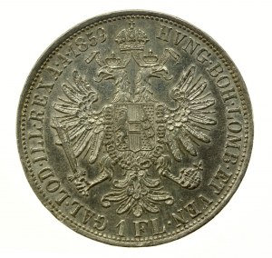 Austria, Franciszek Józef I, 1 Floren 1859 A, Wiedeń (783)