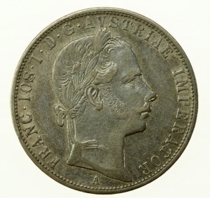 Rakousko, Franz Joseph I, 1 Floren 1858 A, Vídeň (784)