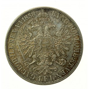 Austria, Franz Joseph I, 1 Floren 1858 A, Vienna (784)