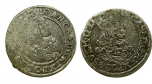 John II Casimir, set of six 1663 and 1666. total of 2 pcs. (796)