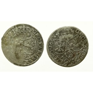 Jan II Kazimír, sada Sixes 1663 a 1666. celkem 2 ks. (796)