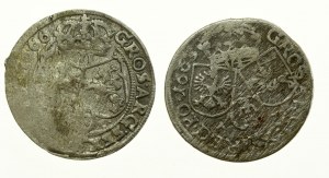 John II Casimir, set of six 1663 and 1666. total of 2 pcs. (796)