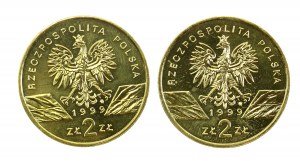 III RP, set di 2 Lupo 1999 oro. Totale 2 pezzi. (462)