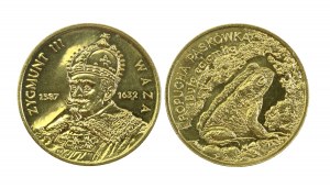 III RP, sada 2 zlatých 1998 Žigmund III a Ropucha. Spolu 2 ks. (463)