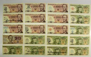 Set of PRL banknotes with prints. 20 pieces total. (467)