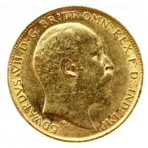 Grande-Bretagne, Édouard VII, 1/2 souverain 1909 (192)