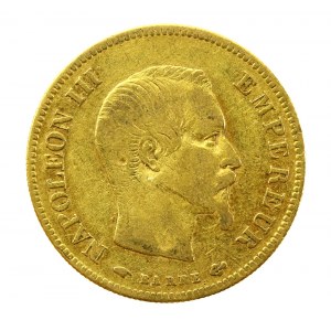 Francia, Napoleone III, 10 franchi 1856 A, Parigi (196)