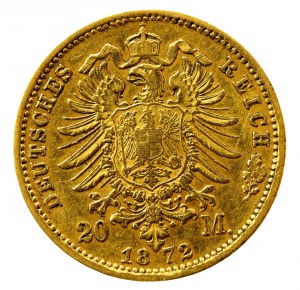 Allemagne, Prusse, 20 marques 1872 A, Berlin (197)