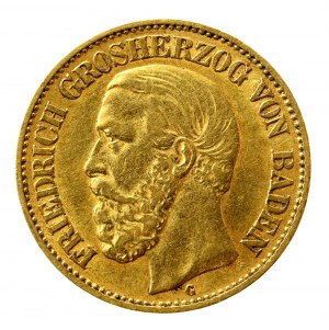 Německo, Bádensko, 10 značek 1876 G, Karlsruhe (198)