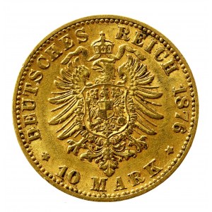 Německo, Bádensko, 10 značek 1876 G, Karlsruhe (198)