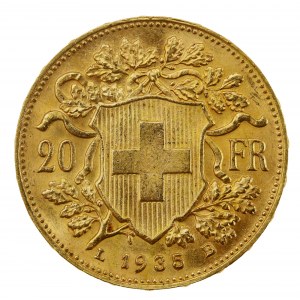 Švýcarsko, 20 franků 1935, Bern (199)