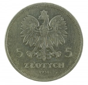 II RP, 5 złotych 1931 Nike. Rzadkie (801)