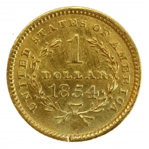 US $1 1854 Liberty Head (351)