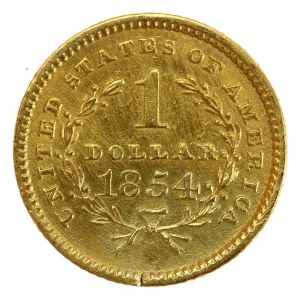 US $1 1854 Liberty Head (351)