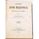 MICKIEWICZ - RZECZ O LITERATURZE SŁOWIAŃSKIEJ wyd. 1858r