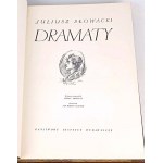 SŁOWACKI - DRAMATY ilustr. Szancer 1952r., skóra