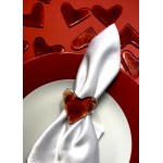 Maria Kostrzak (b.2002), HEARTS- set of artistic napkin glass - 4 pcs, 2024