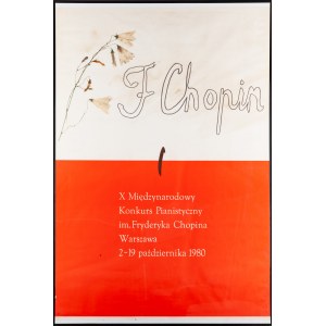 designed by Henryk TOMASZEWSKI (1914-2005), 10th International Fryderyk Chopin Piano Competition, Warsaw 1980 (framed poster).