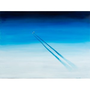 Filip Lozinski (b. 1986, Krakow), Composition with long shadows and blue, 2023