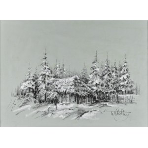 Victor ZIN (1925-2007), Cottage in a Winter Landscape