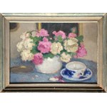 Alfons KARPIŃSKI (1875-1961), Roses and a teacup