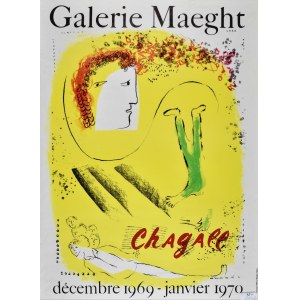 Marc CHAGALL (1887 - 1985), Gelber Hintergrund - Plakat der Galerie Maeght, 1967-1970