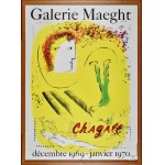 Marc CHAGALL (1887 - 1985), Gelber Hintergrund - Plakat der Galerie Maeght, 1967-1970
