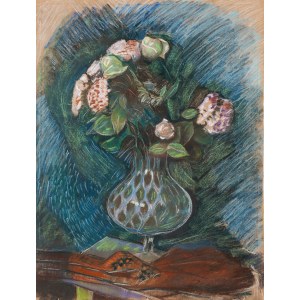 Antoni MICHALAK (b. 20th century), Flowers in a glass vase