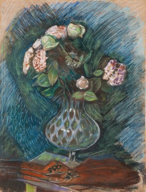 Antoni MICHALAK (ur. XX w.), Kwiaty w szklanym wazonie