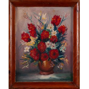 W. STARZYŃSKI (XX wiek), Kwiaty w wazonie