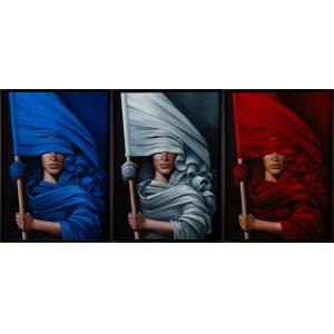 Wiesław WAŁKUSKI (nar. 1956), Vlajka (triptych), 2006