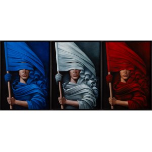 Wiesław WAŁKUSKI (geb. 1956), Flagge (Triptychon), 2006