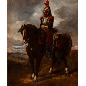 Painter unspecified (19th century), Cuirassier on horseback