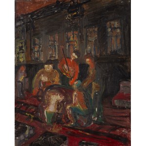 Malíř blíže neurčený (20. století), V ocelárně