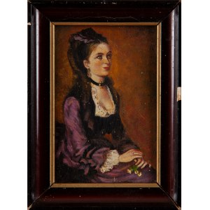 Malarz nieokreślony (XX wiek), Dama w fioletowej sukni