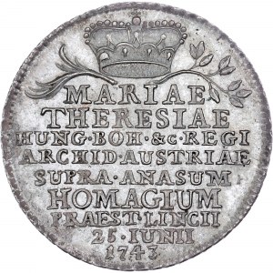 House of Habsburg - Maria Theresia (1740-1780) 1743 Silver Token