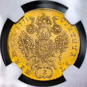 House of Habsburg - Joseph II. (1765-1790) 2 Ducat 1771 E H-G