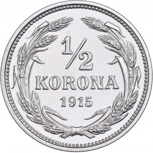 House of Habsburg - Franz Joseph I. (1848-1916) ½ Korona 1915 KB