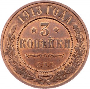 Russia - Nicholas II. , 3 Kopecks 1913