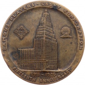 United States - Paramount Pictures, Medal 1926