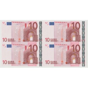 UE arkusz 4 x 10 Euro 2002 seria X/R - rzadkie