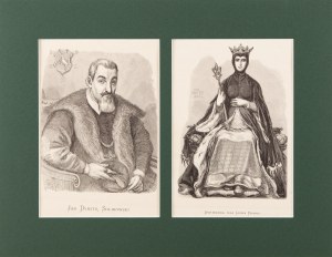 Jan MATEJKO (1838-1893), Dwa portrety współoprawne, 1876 1. Jan Dymitr Solikowski 2.Grzymisława, żona Leszka Białego