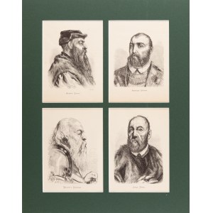 Jan MATEJKO (1838-1893), Vier kooptierte Porträts, 1876 1. Albert Łaski 2. Andrzej Górka 3. Walenty Dębinski 4. Jerzy Pipan