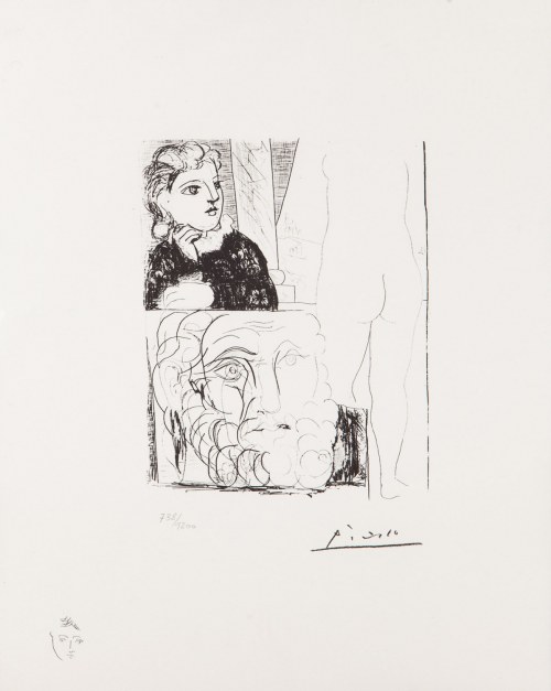 Pablo PICASSO (1881-1973), Pokojówka w pracowni rzeźby (oryginalny tytuł autorski)