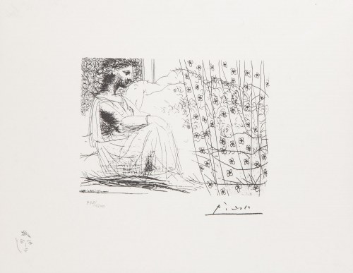 Pablo PICASSO (1881-1973), Marie-Therese jako westalka obserwująca śpiącego minotaura (oryginalny tytuł autorski)