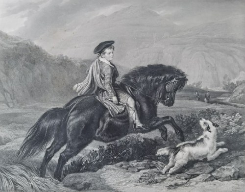 Charles George LEWIS (1808-1880), według Edwin Henry LANDSEER (1802-1873), Młodzieniec na koniu