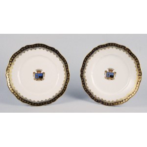 LA PORCELAINE THEODORE HAVILAND label, Set of 2 decorative plates