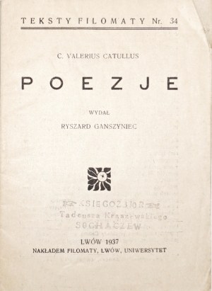 Catullus C., POETIES, Lvó 1937