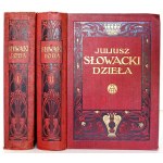 Słowacki J., DZIEŁA, t.1-2, 1909 [b. ładne egz.] [oprawa płótno wyd.] [portrety]