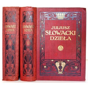 Słowacki J., DZIEŁA, t.1-2, 1909 [b. ładne egz.] [oprawa płótno wyd.] [portrety]